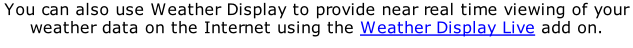 You can also use Weather Display to provide near real time viewing of your weather data on the Internet using the Weather Display Live add on.